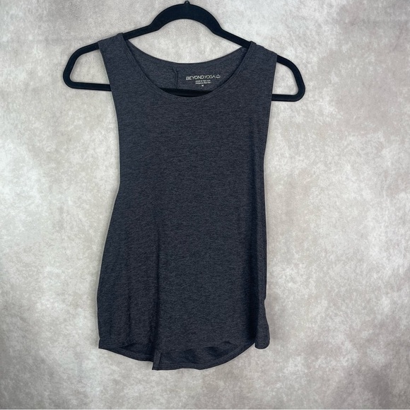 Beyond Yoga Open-Back Twist Tank In Heather Gray Women's Size M - Picture 1 of 5